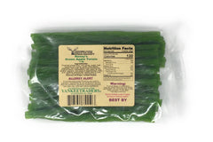 Kenny's Green Apple Licorice Twists in a 1 lb bag with chewy texture and bright flavor