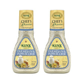 Ken's Steak House Chef's Reserve Parmesan Peppercorn dressing bottle ready to pour on greens