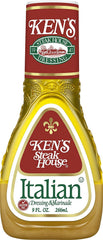 Ken's Steak House Italian Dressing salad bowl features vibrant greens