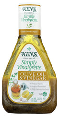 Ken's Steak House Simply Vinaigrette bottle showing simple olive oil and vinegar base for versatile salads