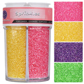 Kercky four-color sanding sugar in compact container keeps colors organized for easy decorating.
