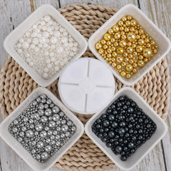 Kercky Sprinkles Pearl Mix silver shimmer on desserts.