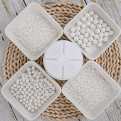 Kercky white pearl sprinkles, 10mm create standout toppers for donuts