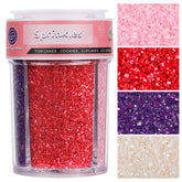 Kercky Valentines Sprinkles four-color sanding sugar in 8oz jar for festive decor