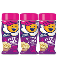 Kernel Season's kettle corn seasoning 3-pack on packaging for flavorful popcorn at home.