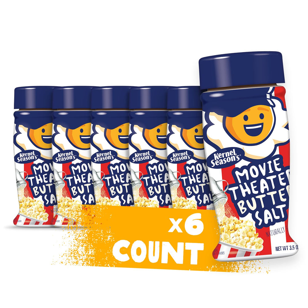 Kernel Season's movie theater butter salt jar enhances popcorn flavor with precision
