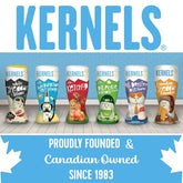 Kernels popcorn salt vinegar 110g package front view for movie night snacking.