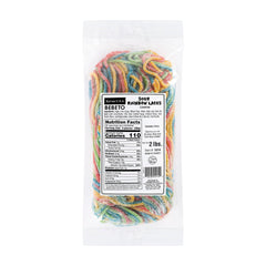 Kervan Bebeto Sour Rainbow Laces pack ideal for decorating desserts with vibrant colors.