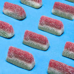 Kervan Watermelon Slices close-up highlighting soft chewy texture for snacking.