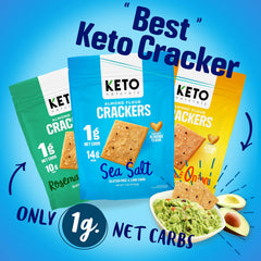Keto Naturals Keto Crackers rosemary, gluten-free herbal snack option.