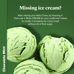 Keto Chow Chocolate Mint dissolved drink: smooth, low-carb meal replacement.