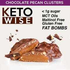 Keto Wise Fat Bombs nutrition panel highlights 11g fat and 2g net carbs per serving.
