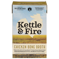 kettle-and-fire regenerative chicken bone broth bottle pour enriches warm, savory cooking moments