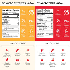 Kettle & Fire Variety Pack ingredients image highlights pasture-raised bones and organic vegetables.