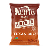 Kettle Brand Air Fried Texas BBQ chips bag showcasing bold flavor.