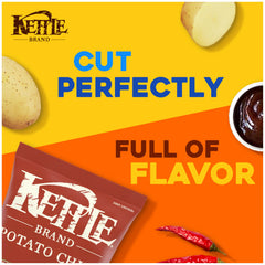 Kettle Brand gluten-free badge on bag signals safe, gluten-free snacking option.
