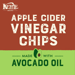 Gluten-free, non-GMO chip packaging by Kettle Brand signals snack option.