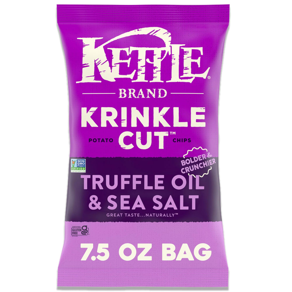 Kettle Brand Krinkle-Cut chips with truffle oil delivering bold crunch