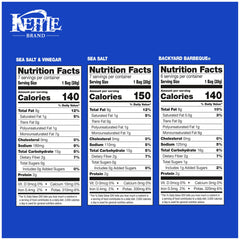 Kettle Brand Sea Salt & Vinegar 1oz bag highlighting tangy flavor bites