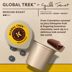 Keurig Coffee Collective Global Trek grind-tech close-up showcases the refined grind for fuller flavor.