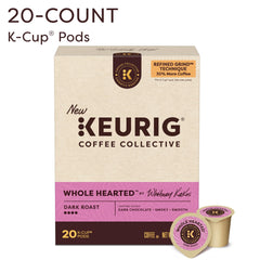 Keurig Coffee Collective Whole Hearted coffee pod collection ready for quick, flavorful mornings.