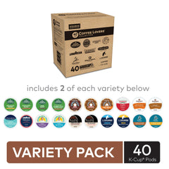 Keurig Coffee Lovers Collection 20-varieties pack on display.