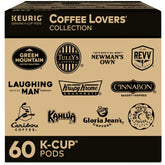 Keurig Coffee Lovers' Collection front display showcasing the 60-count sampler for quick variety.