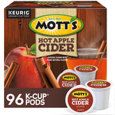 Keurig Mott's Apple Cider box shows 96-count pods for office breaks