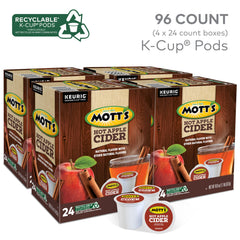 Close-up of Mott's Apple Cider pods inside the box for quick, cozy breaks