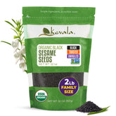 Kevala black sesame seeds in a bottle offer rich roasted aroma for baking
