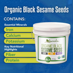 Kevala black sesame seeds roasted for deeper aroma and nuttier flavor.