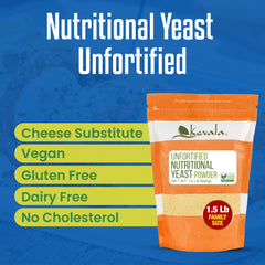 Kevala Nutritional Yeast sprinkled on salad for a savory boost