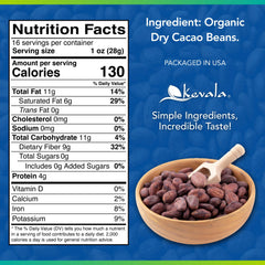 Kevala cacao beans ready-to-eat sugar-free snack with natural richness.