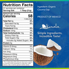 Kevala Organic Coconut Nectar pour highlights smooth drizzle ideal for pancakes and oats
