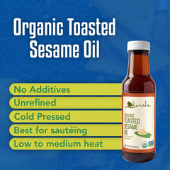 Kevala Toasted Sesame Oil drizzle over a fresh salad.