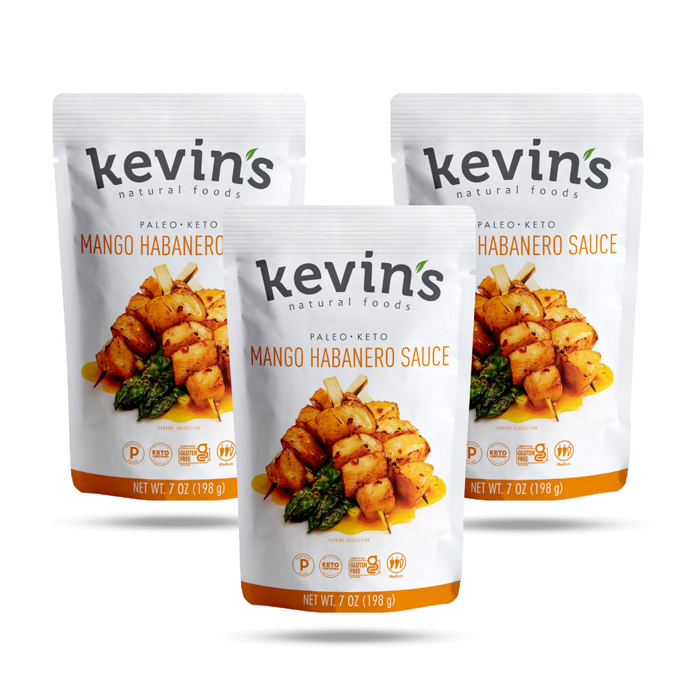 Kevin's Mango Habanero Sauce bottle with tropical flavor and medium heat