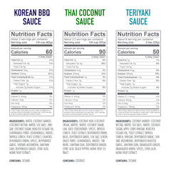 Kevin's Natural Foods Thai Coconut simmer sauce bottle highlights creamy curry aroma for quick weeknights