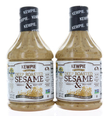 Kewpie Creamy Deep Roasted Sesame dressing bottle pour over greens and proteins