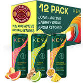 Key Ketone Drink bottle side view for portable energy on the go