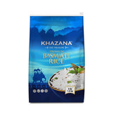 Khazana Basmati Rice bag front view with resealable closure for freshness