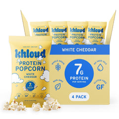 Khloud Protein Popcorn front pack view showing protein-rich snack