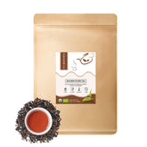 KHS Organic Pu Erh Tea loose leaves for a smooth, rich brew.