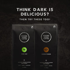 Kicking Horse Grizzly Claw ground coffee brew-pour reveals velvety body and bold flavor.
