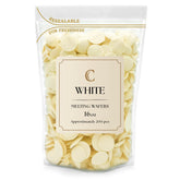 KIDU Merckens white melting wafers bulk bag for easy coating and dipping prep
