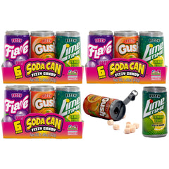 Kidsmania mini soda can fizzy candy in assorted flavors for party favors