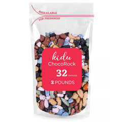 KIDU Chocolate Rocks bulk bag front view for cake decorating ideas