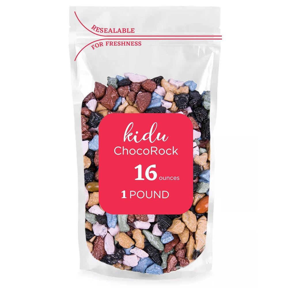 KIDU Chocolate Rocks bulk pack for cake decorating with a glossy finish.