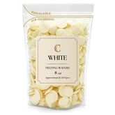 KIDU Merckens white wafers 8oz bulk bag ready for dipping and glossy finishes.
