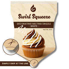 KIDU squeeze bag decorates cupcakes with precise lines and swirls.