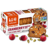 Kii Naturals Cranberry Pumpkin Seed Crisps on a cheese board for pairing